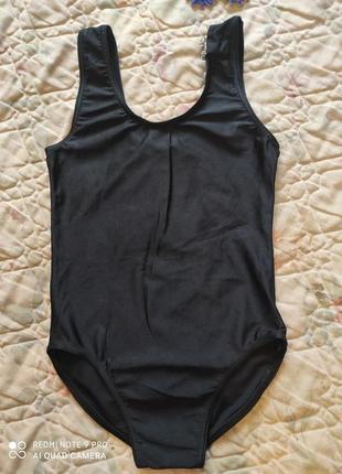 Відмінний чорний спортивний купальник на дівчинку танці гімнастика хореографія
