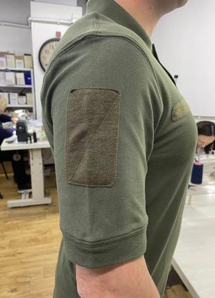 Військова футболка поло з липучками під шеврони зсу4 фото