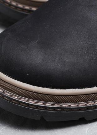 Новые актуальные зимние мужские ботинки черного цвета на меху diesel modern3 фото