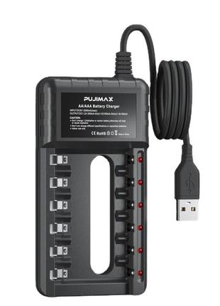 Зарядний пристрій pujimax для ni-mh акумуляторів аа та ааа