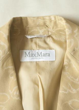 Бежевый женский шелковый жакет max mara, размер m, l7 фото