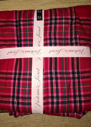 Пижама фланелевая victoria’s secret flannel long pj set красная к17 фото