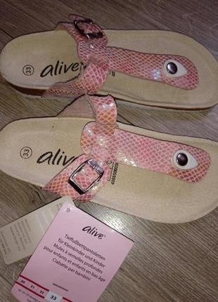Дитячі нові ортопедичні босоніжки шльопанці alive німеччина розмір 33-22см