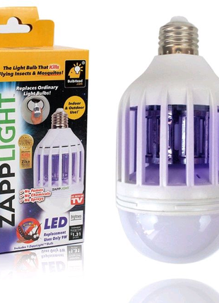 Новинка! светодиодная лампа убийца для насекомых zapp light 26173 фото