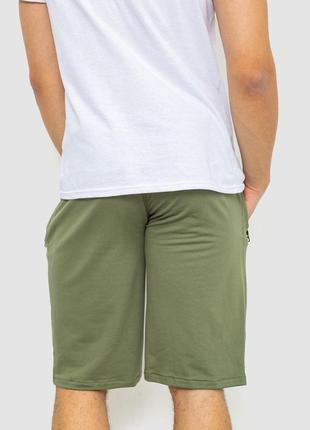 Шорты мужские однотонные, цвет хаки, трикотажные мужские шорты2 фото