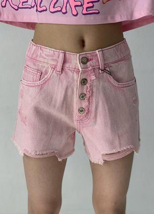 Детские джинсовые шорты zara для девочек/джинсовые шорты зара на девочке4 фото