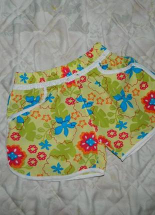 Шорты женские летние салатовые с цветами р. 42-44 новые