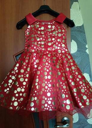 Шикарное, праздничное платье в горох "стиляги"5 фото