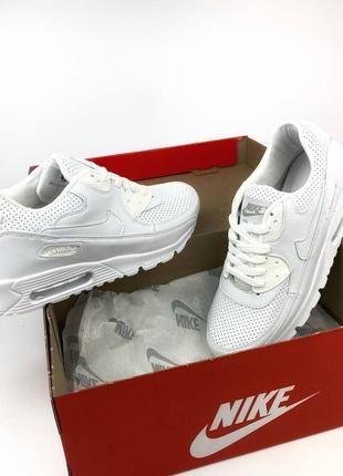 Nike air max 90 white7 фото