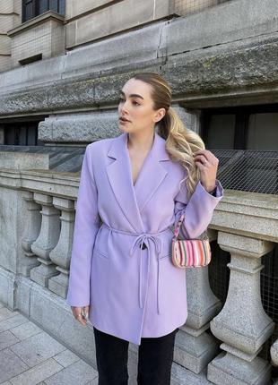 Подовжений піджак з поясом🪻