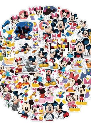 Набор виниловых наклеек стикеров микки маус  матовые стикербомбинг 60шт