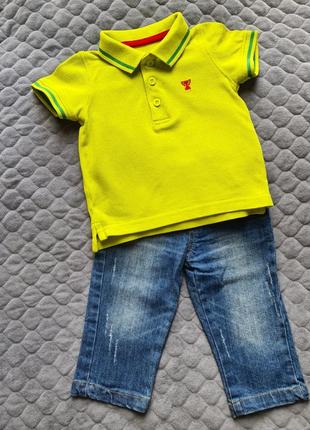 Лимонна футболка поло дитяча3 фото