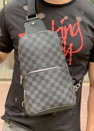 Сумка-слінг louis vuitton avenue damier graphite6 фото