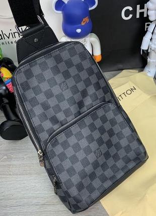 Сумка-слінг louis vuitton avenue damier graphite15 фото