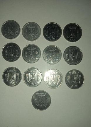 Монеты украины 2 копейки 1993-2012 год2 фото