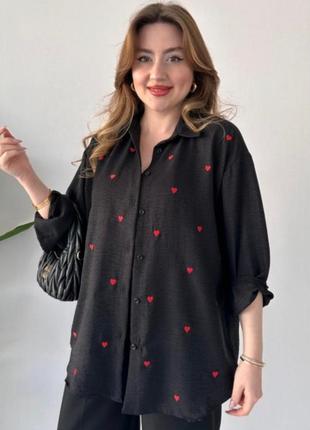 Блуза сердечко женская вышивка сердечки туречки