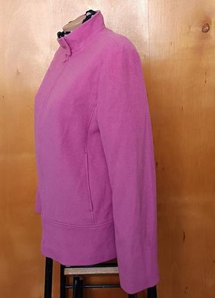Р 10 / 44-46 тепла рожева куртка піджак френч кофта на блискавці та шарфик у горох m&amp;s5 фото