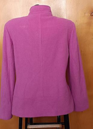 Р 10 / 44-46 тепла рожева куртка піджак френч кофта на блискавці та шарфик у горох m&amp;s6 фото