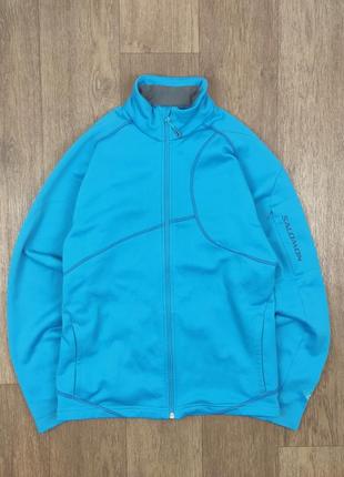Софтшелл salomon куртка синяя мужская спортивная outdoor лыжная голубая софтшелл кофта флис