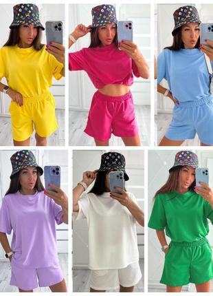 Яркий костюм с шортами 6 цветов 42-48