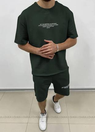Чоловічий костюм петля турецька футболка+шорти пояс на резинці6 фото