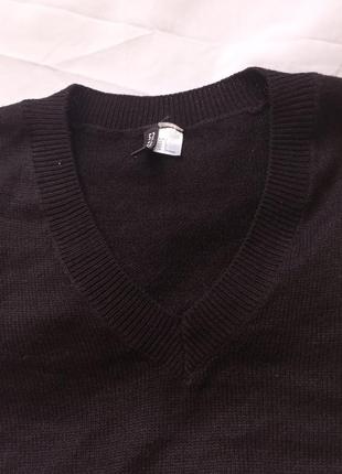 Укороченный свитер пуловер черный l3 фото