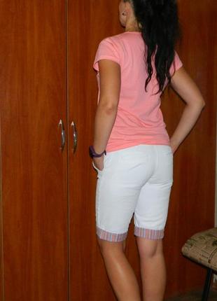 Шорты женские белые джинс коттон размер 4410 фото