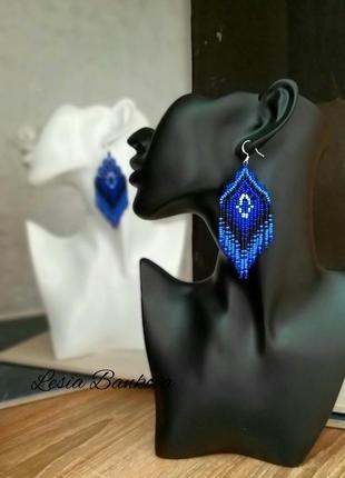 Сережки сині 3