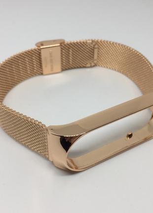 Металлический ремешок mi band 3 Xiaomi mi band 2 mi band 5 mi band 6 розовое золото