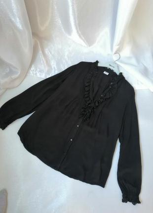 Легкая хлопковая рубашка блуза с рюшами воланами вышивка прошва6 фото