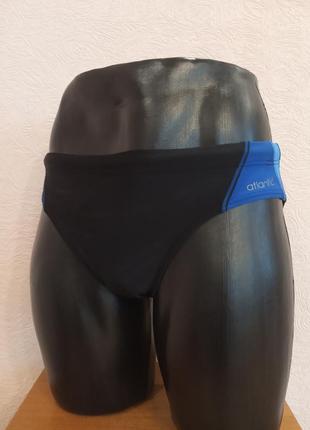 Черные мужские купальные плавки со вставками по бокам