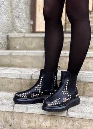 Жіночі чоботи/черевики маквін, alexander mcqueen chelsea