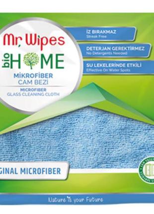 Серветка з мікрофібри для дзеркал та скла mr. wipes