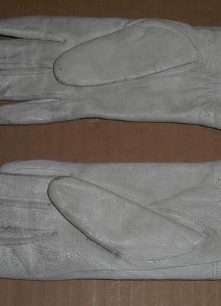 Перчатки piju белые женские с камушками / размер м