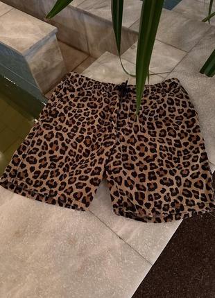 Шорты h&amp;m leopard