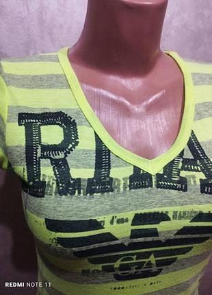 273.актуальная хлопковая футболка итальянского бренда armani jeans,made in italy3 фото