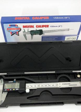 Електронний цифровий штангенциркуль digital caliper 0-150 мм з lcd дисплеєм у кейсі мікрометр електронний