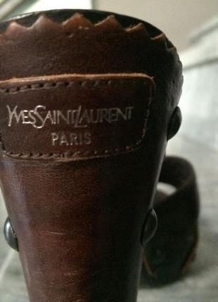 Босоножки сабо yves saint laurent р  36.5 - 37 оригинал6 фото