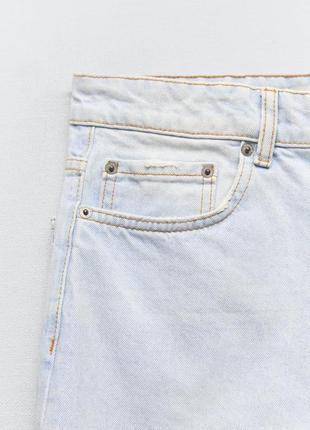 Свет голубые джинсы zara свободного кроя размер 389 фото