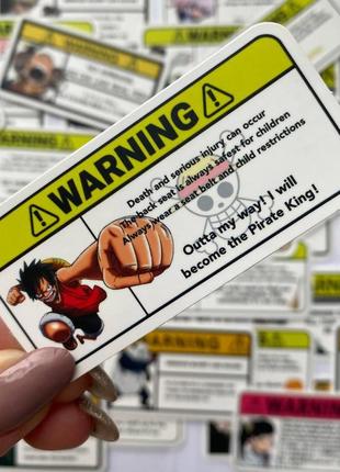 Набор виниловых наклеек стикеров warning  матовые стикербомбинг на авто телефон ноутбук стену 50шт