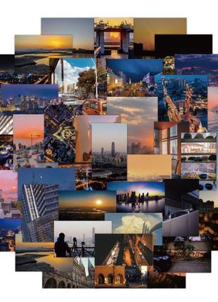 Набор виниловых наклеек стикеров инстаграмные закаты стикербомбинг на авто ноутбук стену 50 шт