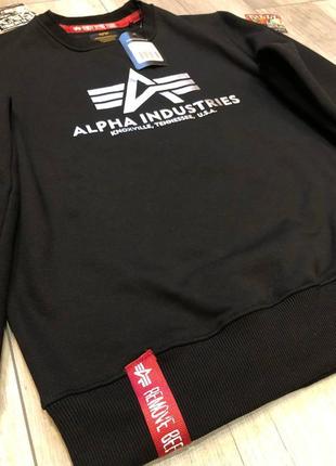 Свитшот alpha industries new silver logo2 фото