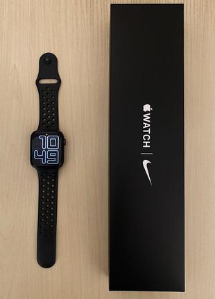 Часы apple watch se 5 44mm nike lte gps эпл вотч черные black