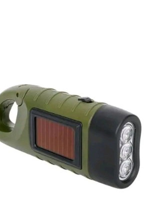 Фонарик на солнечной батарее + 
динамо машина dk flashlight