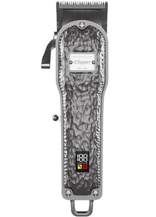 Машинка для стрижки sokany sk-lf-9976 аккумуляторная с 4 насадками и usb серебро