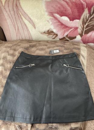 Кожаная юбка