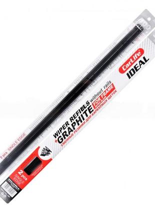 Сменная резинка для дворников carlife single edge без металлической направляющей, 20-500 мм