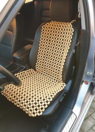 Деревянная массажная накидка на сиденье автомобиля.1 фото