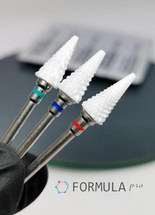 Фреза керамическая конус острый синий