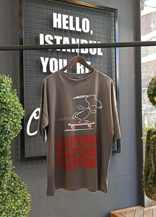 Розпродаж 🏷 бавовняна футболка з принтом california оверсайз туніка
